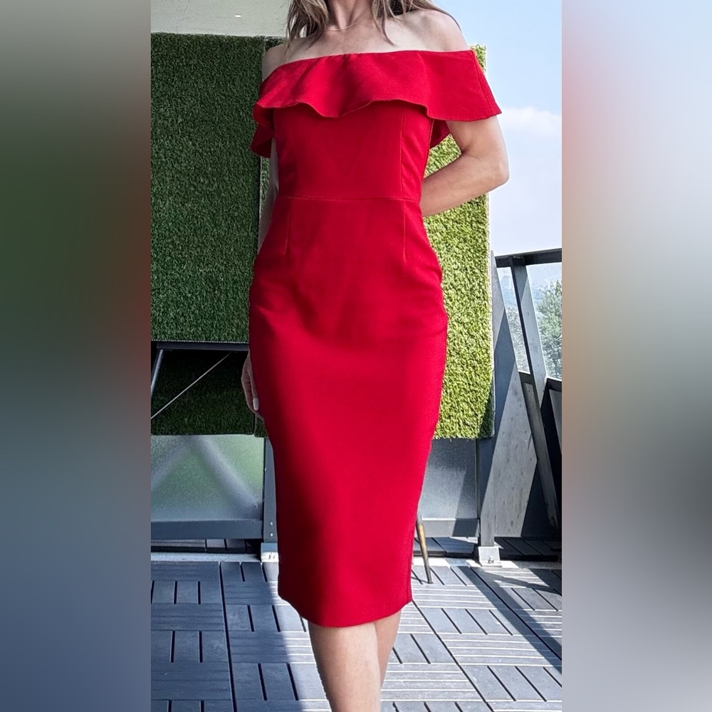 Zara Red Midi Dress